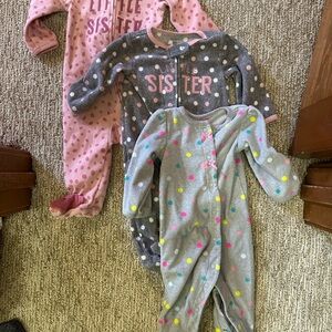 Polka Dot Baby Onesies Set Fleece